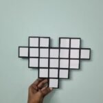 Custom Pixel Heart Shaped Photo Frame